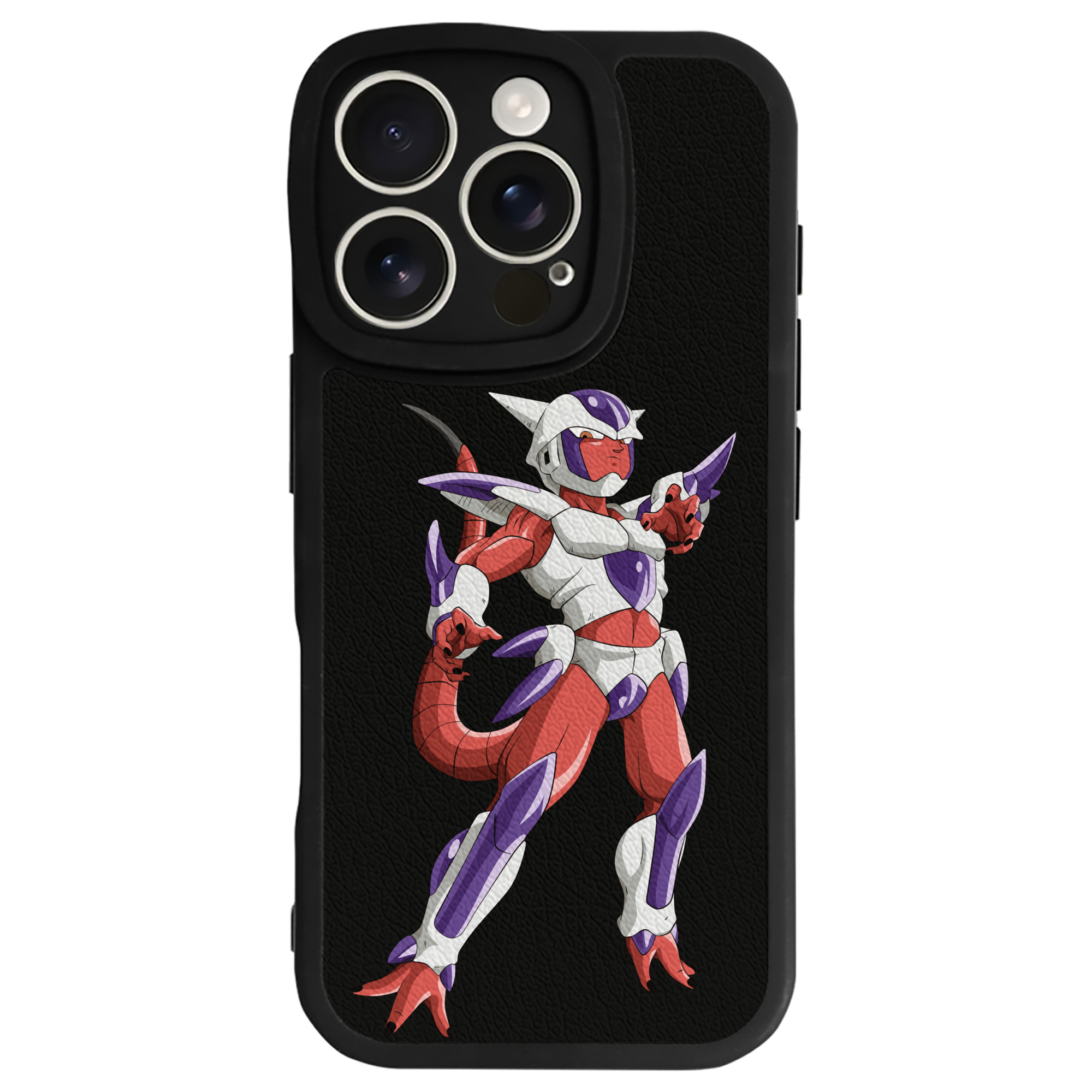 （画像用） ドラゴンボール フリーザ DRAGON BALL Frieza 【iPhone 16シリーズ対応】シリコンスマホケース（レザー調） 材質：シリコン
